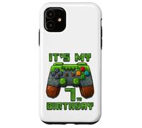 It's My 7th Birthday Shirt Gamer Video Pixel Game Party Carcasa para iPhone 11