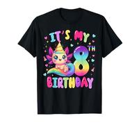 It's My 8th Birthday Axolotl Rainbow 8 Años Niñas Niños Camiseta