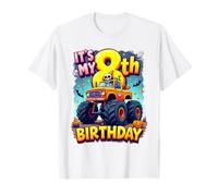 It's My 8th Birthday Boy Skeleton Monster Truck Halloween Camiseta