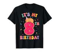 It's My 8th Birthday Donut Lover Cute Capybaras Kids Girls Camiseta