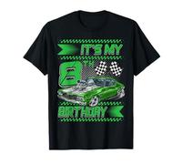 It's My 8th Birthday Race Car Party Outfit 8 Year Old Boys Camiseta
