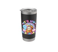 It's My 9th Birthday Girl Kawaii Dumpling Pastel Estética Vaso térmico de acero inoxidable de doble pared