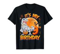 It's My 9th Birthday Mummy Dinosaur Halloween 9 Years Old Camiseta