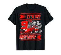 It's My 9th Birthday Race Car Party Outfit 9 Year Old Boys Camiseta