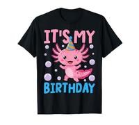 It's My Birthday Axolotl Confetti Party Vibes Camiseta