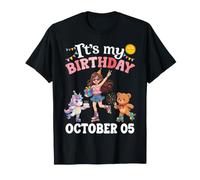 It's My Birthday Born On October 5th Happy Me You Cute Girl Camiseta