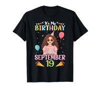 It's My Birthday Born On Septiembre 19th Happy Me You A Girl Camiseta