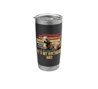 It's My Birthday Bro Retro Goldendoodle Dog Dad Doodle Mom Vaso térmico de acero inoxidable de doble pared