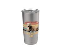 It's My Birthday Bro Retro Goldendoodle Dog Dad Doodle Mom Vaso térmico de acero inoxidable de doble pared