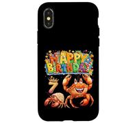 It's My Birthday Crab Kids, niña de 3 años Carcasa para iPhone X/XS