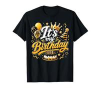 It's My Birthday Crown Party Men Women Kids Celebration Camiseta