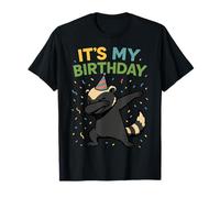 It's My Birthday Dabbing Honey Badger Groovy Rainbow Vibes Camiseta