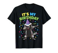 It's My Birthday Dabbing Honey Badger Groovy Rainbow Vibes Camiseta