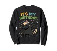 It's My Birthday Dabbing Honey Badger Groovy Rainbow Vibes Sudadera