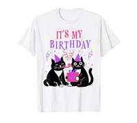 It's My Birthday Funny Cute Black Birthday Cats Cool Family Camiseta