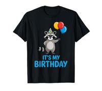 It's My Birthday Kawaii Bored Racoon Camiseta