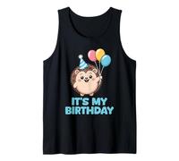 It's My Birthday Kawaii Hedgehog Camiseta sin Mangas