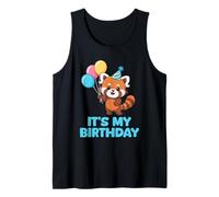 It's My Birthday Kawaii Red Panda Camiseta sin Mangas