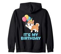 It's My Birthday Kawaii Shiba Inu Sudadera con Capucha