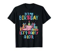 It's My Birthday Lets Party A Lotl Axolotl Niños Niñas Niños Camiseta