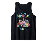 It's My Birthday Lets Party A Lotl Axolotl Niños Niñas Niños Camiseta sin Mangas