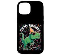 It's My Birthday Trex Rwar Dino Mite Cumpleaños Niño Niña Carcasa para iPhone 15
