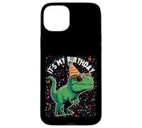 It's My Birthday Trex Rwar Dino Mite Cumpleaños Niño Niña Carcasa para iPhone 15 Plus