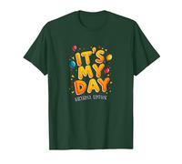 It's My Day Birthday Edition - Cita Festiva de celebración Camiseta, Hombre, Verde Bosque, 3XL