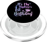 It's My First Nephews Birthday Funny 1st Birthday Aunt Uncle PopSockets PopGrip para MagSafe