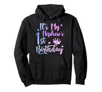It's My First Nephews Birthday Funny 1st Birthday Aunt Uncle Sudadera con Capucha