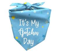 It's My Gotcha Day - Bandana para perro, suministros de fiesta de cumpleaños de adopción, accesorio para fotos para mascotas, divertida bufanda triangular para perros medianos y grandes, regalos para