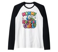 It's My Mama's Birthday Pavo Real Mom Family Bday Camiseta Manga Raglan