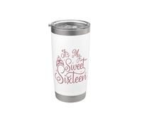 It's My Sweet Dieciséis 16 Years Old Girls 16th Birthday Vaso térmico de acero inoxidable de doble pared