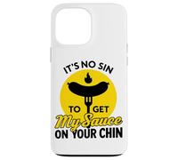 It's No Pecado To Get My Sauce On Your Chin Funny BBQ Meat Lover Carcasa para iPhone 13 Pro MAX