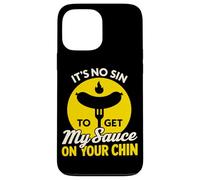 It's No Pecado To Get My Sauce On Your Chin Funny BBQ Meat Lover Carcasa para iPhone 13 Pro MAX
