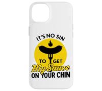 It's No Pecado To Get My Sauce On Your Chin Funny BBQ Meat Lover Carcasa para iPhone 14 Plus