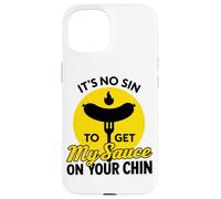 It's No Pecado To Get My Sauce On Your Chin Funny BBQ Meat Lover Carcasa para iPhone 15