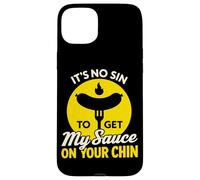 It's No Pecado To Get My Sauce On Your Chin Funny BBQ Meat Lover Carcasa para iPhone 15 Plus