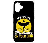 It's No Pecado To Get My Sauce On Your Chin Funny BBQ Meat Lover Carcasa para iPhone 16