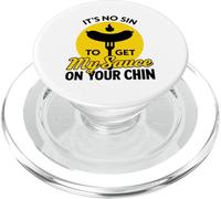 It's No Pecado To Get My Sauce On Your Chin Funny BBQ Meat Lover PopSockets PopGrip para MagSafe