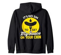 It's No Pecado To Get My Sauce On Your Chin Funny BBQ Meat Lover Sudadera con Capucha