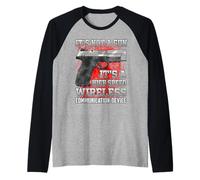 It's Not A Gun Funny Pun Pro Gun Rights 2nd Enmienda Camiseta Manga Raglan