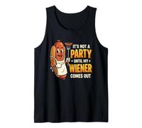It's Not A Party Until My Wiener Sale Funny Hot Dog Camiseta sin Mangas