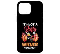 It's Not A Party Until The Weiner Sale Funny Hot Dog Carcasa para iPhone 16 Pro Max
