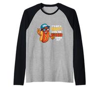 It's Not A Party Until The Wiener Comes Out Funny Hot Dogs Camiseta Manga Raglan