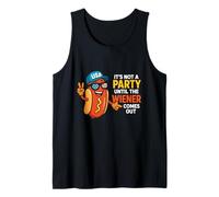 It's Not A Party Until The Wiener Comes Out Funny Hot Dogs Camiseta sin Mangas