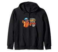 It's Not A Party Until The Wiener Comes Out Funny Hot Dogs Sudadera con Capucha