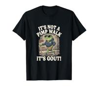 It's Not A Pimp Walk Its Gout Retro Frog Cane Camiseta gráfica económica