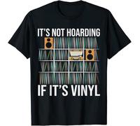 Its Not Hoarding If Its Vinyl Funny Japanese T Shirt Men Streetwear Harajuku T-Shirt Hip Hop Tshirt Hipster Tops Tees Black 3XL