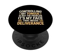 It's Not My Tongue It's My Face That's The Issue - PopSockets PopGrip Adhesivo